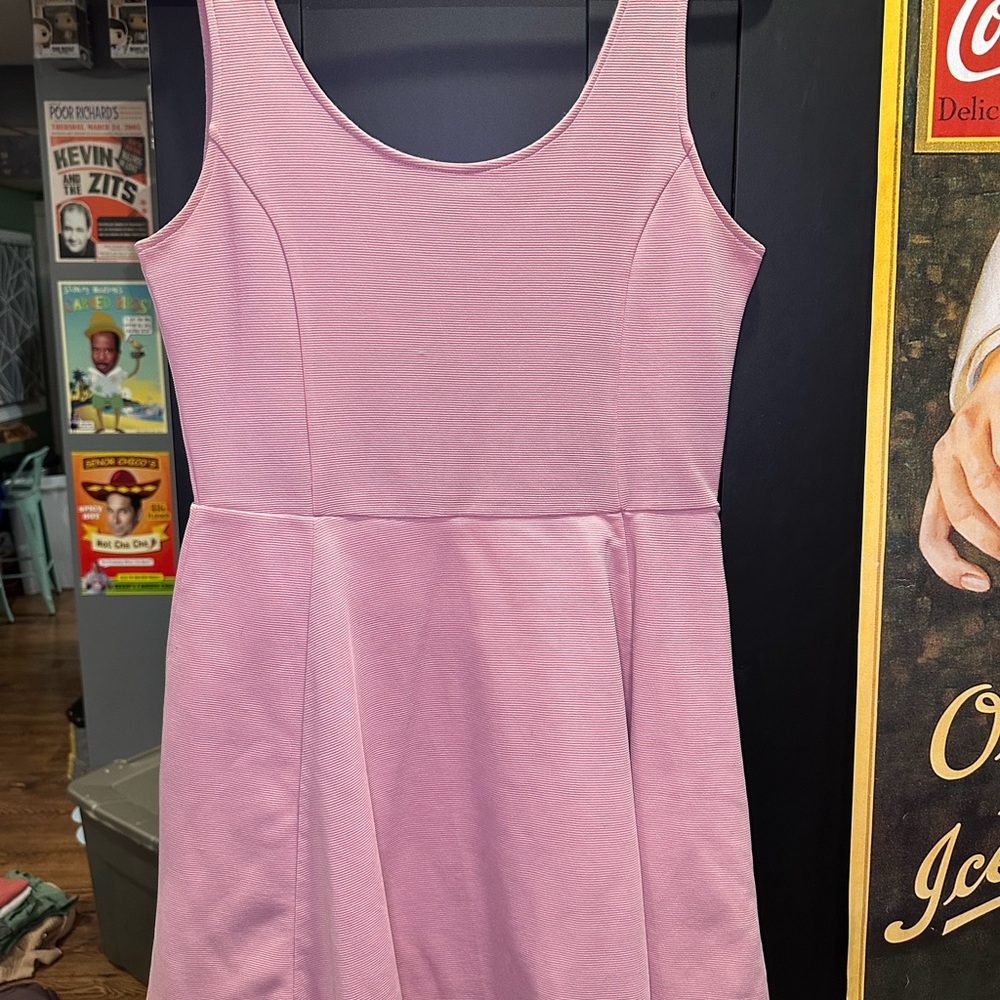 Pink Ribbed Dress.